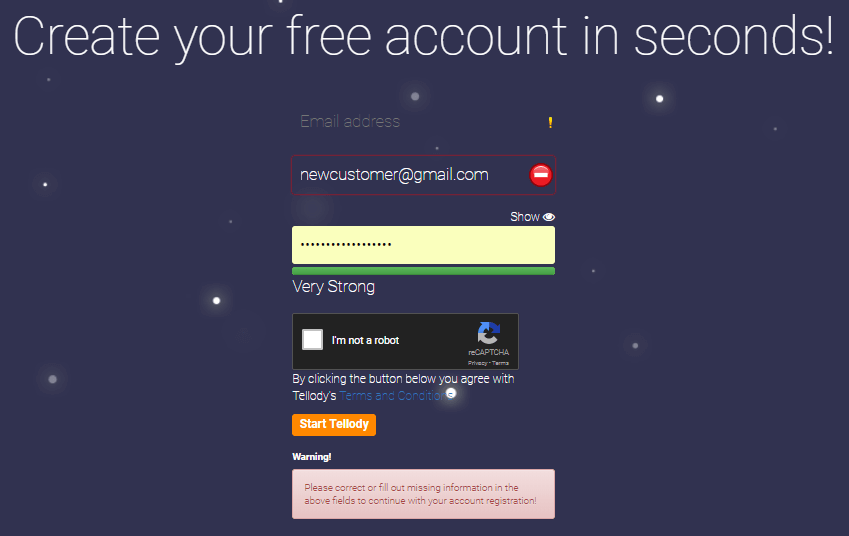 Create Account