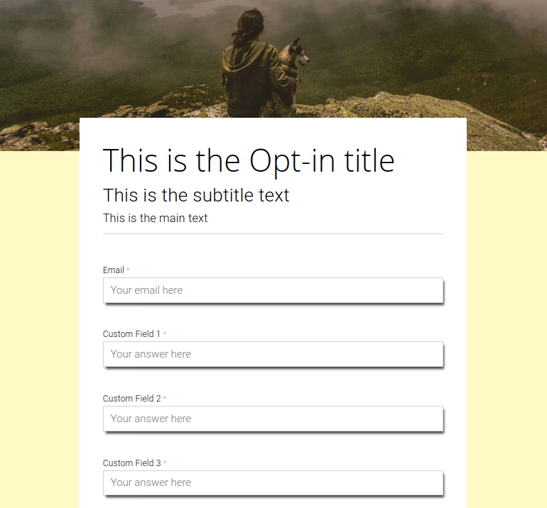 Custom Fields Opt in