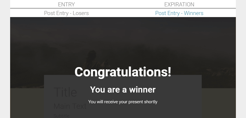 Post Entry Winners